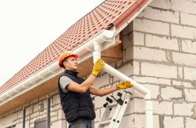 Pose et remplacement de gouttières au Puley